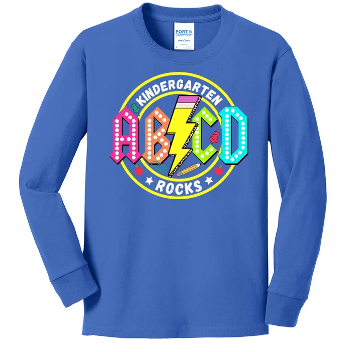 Kindergarten Rocks Back To School Kids Long Sleeve Shirt