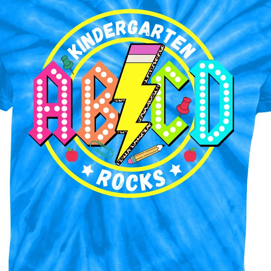 Kindergarten Rocks Back To School Kids Tie-Dye T-Shirt