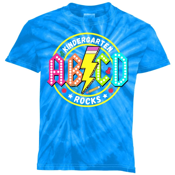 Kindergarten Rocks Back To School Kids Tie-Dye T-Shirt