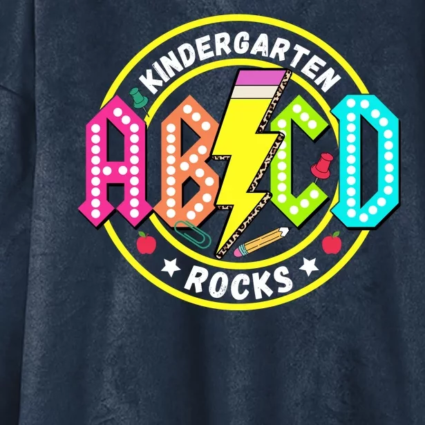 Kindergarten Rocks Back To School Hooded Wearable Blanket