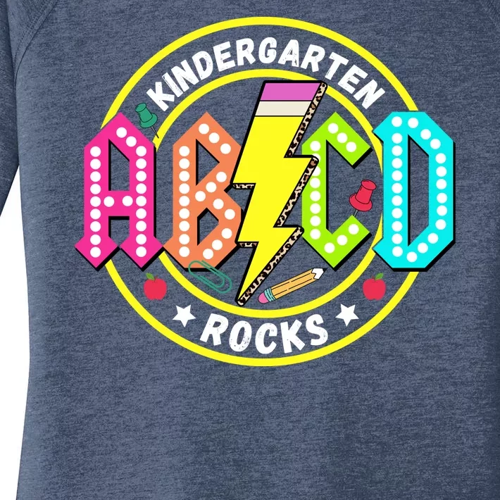 Kindergarten Rocks Back To School Women's Perfect Tri Tunic Long Sleeve Shirt