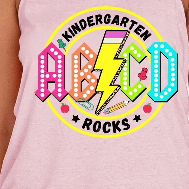 Kindergarten Rocks Back To School Women's Knotted Racerback Tank