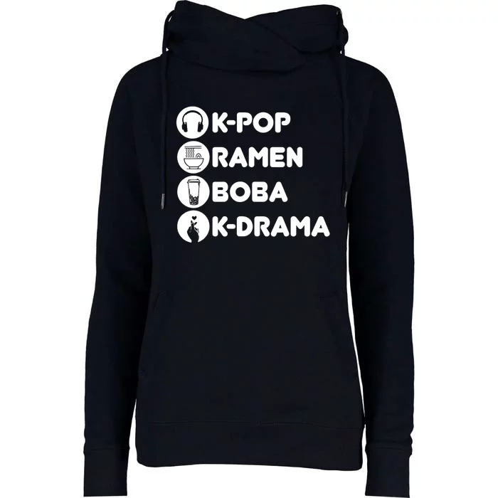 KPop Ra Boba KDrama Korean Womens Funnel Neck Pullover Hood