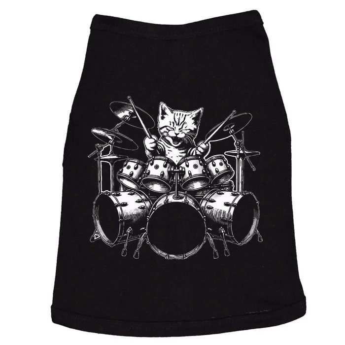 Kitten Rock Band Funny Kitty Drummer Cat Playing Doggie Tank