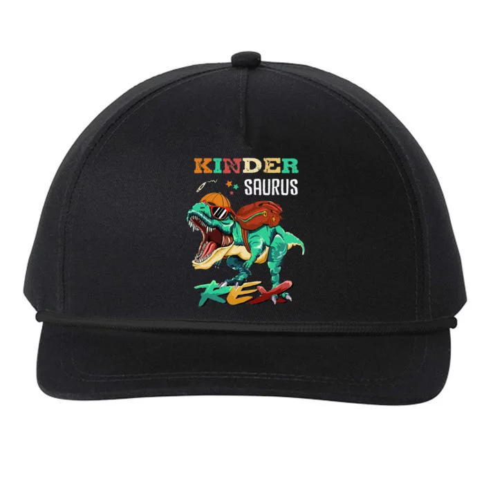 Kindersaurus Rex Back To School Gifts Snapback Five-Panel Rope Hat