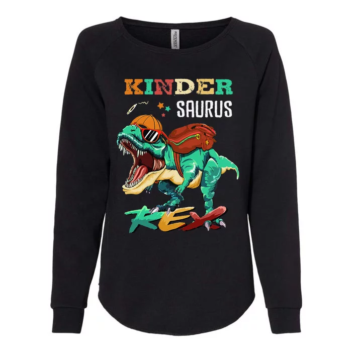 Kindersaurus Rex Back To School Gifts Womens California Wash Sweatshirt