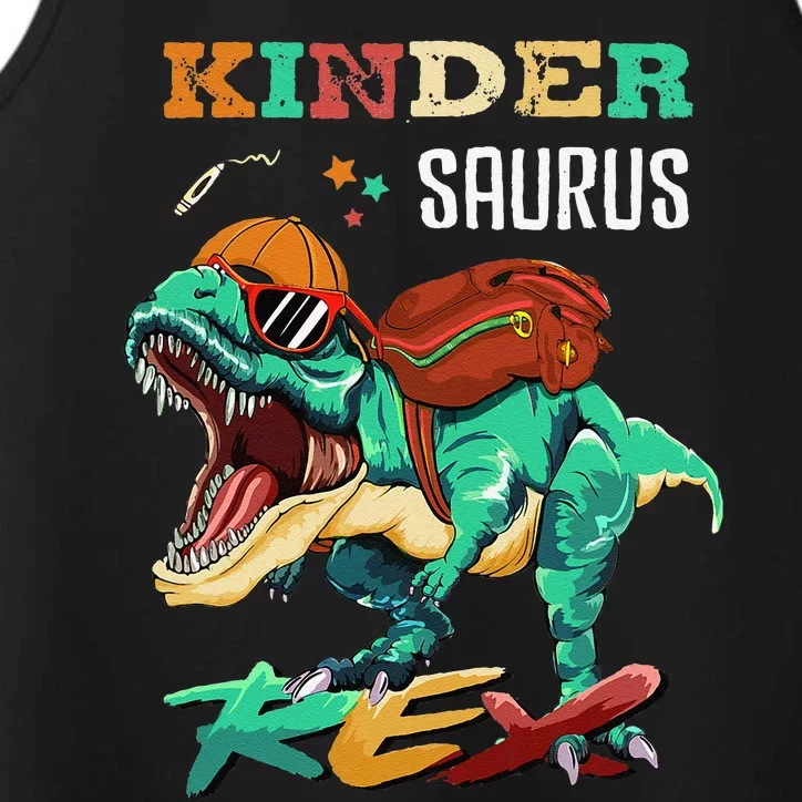 Kindersaurus Rex Back To School Gifts Performance Tank