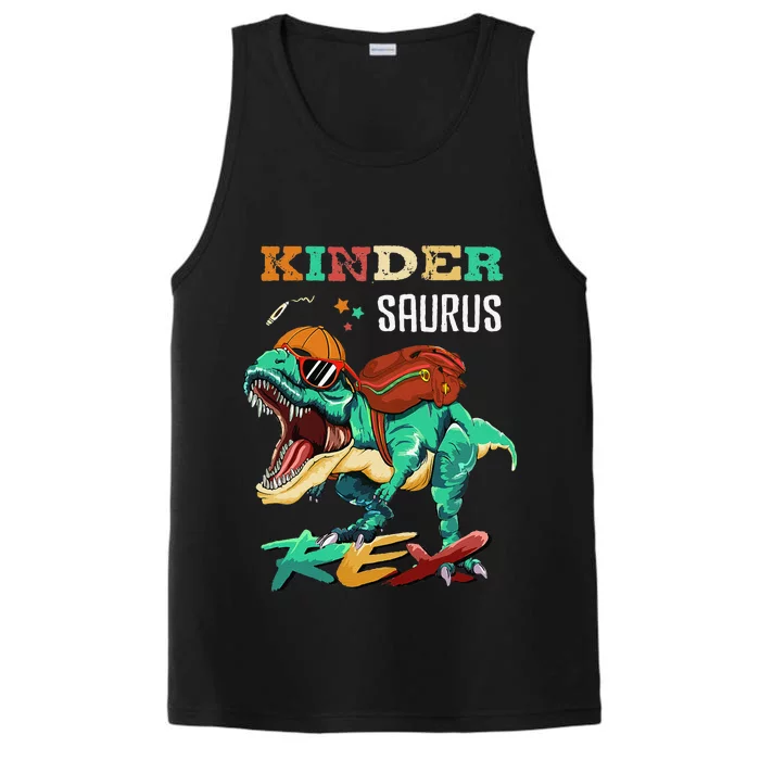 Kindersaurus Rex Back To School Gifts Performance Tank