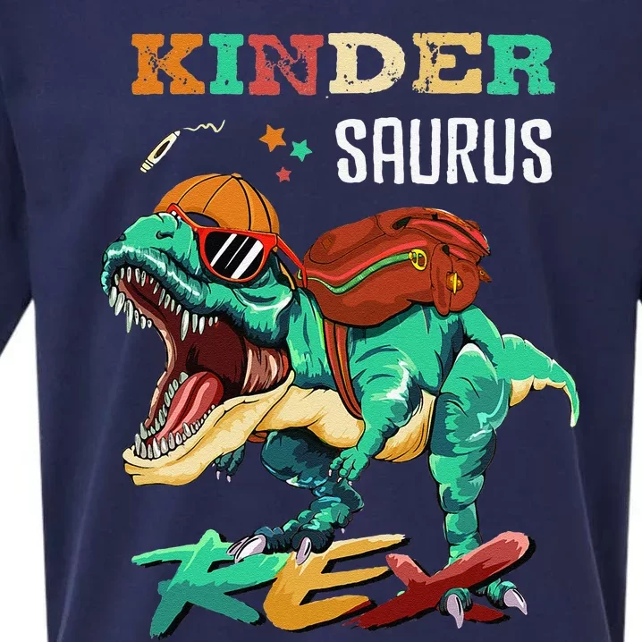 Kindersaurus Rex Back To School Gifts Sueded Cloud Jersey T-Shirt