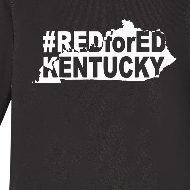 Kentucky Red For Ed Teacher Protest Baby Long Sleeve Bodysuit