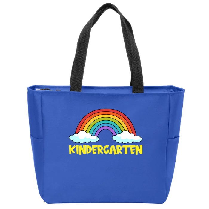 Kindergarten Rainbow First Day Of Kindergarten Gift Zip Tote Bag