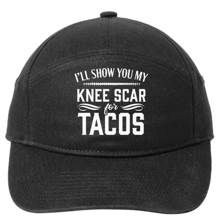 Knee Replacement Funny Tacos Surgery Recovery Gift 7-Panel Snapback Hat