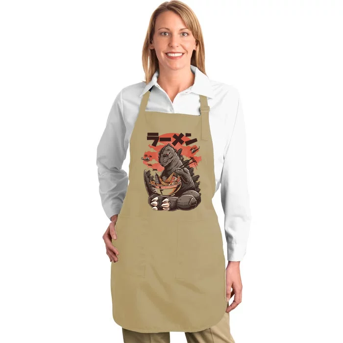 Kaiju's Ramen Sea Monster Full-Length Apron With Pocket