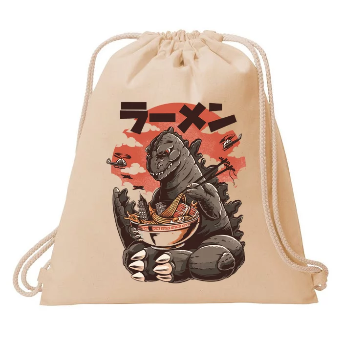 Kaiju's Ramen Sea Monster Drawstring Bag