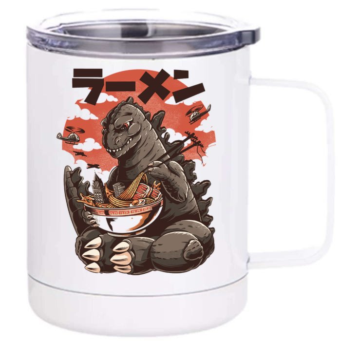 Kaiju's Ramen Sea Monster Front & Back 12oz Stainless Steel Tumbler Cup