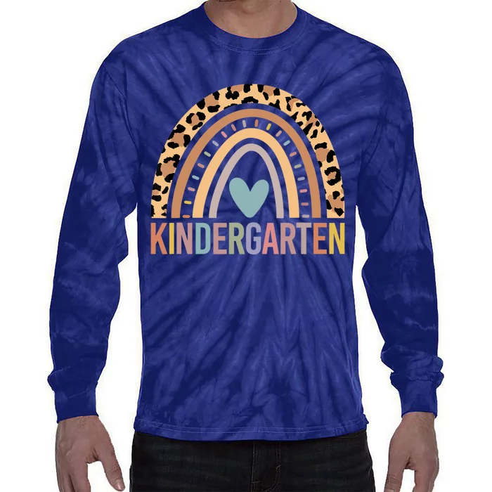 Kindergarten Rainbow Girl Boy Teacher Team Kinder Squad Tie-Dye Long Sleeve Shirt