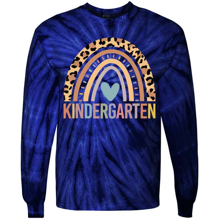 Kindergarten Rainbow Girl Boy Teacher Team Kinder Squad Tie-Dye Long Sleeve Shirt