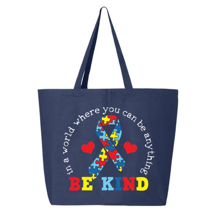 Kindness Ribbon Heart For Autism Awareness 25L Jumbo Tote