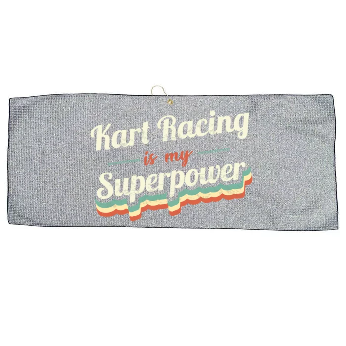 Kart Racing Is My Superpower Funny Gift Kart Racing Vintage Gift Large Microfiber Waffle Golf Towel