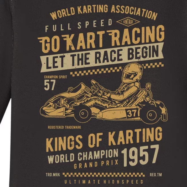 Kart Racing Baby Long Sleeve Bodysuit