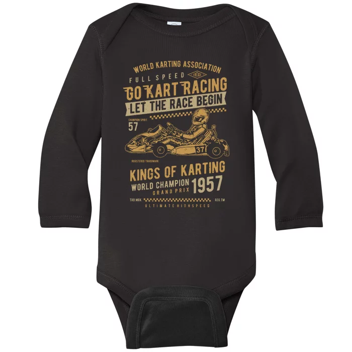 Kart Racing Baby Long Sleeve Bodysuit