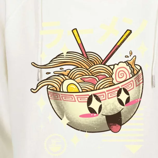 Kawaii Ramen Womens Funnel Neck Pullover Hood