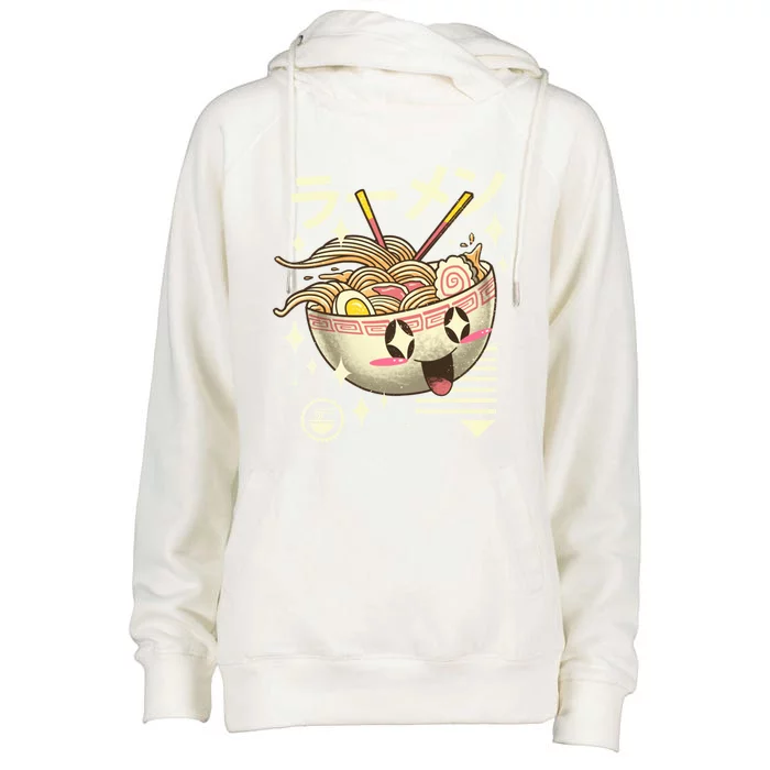 Kawaii Ramen Womens Funnel Neck Pullover Hood