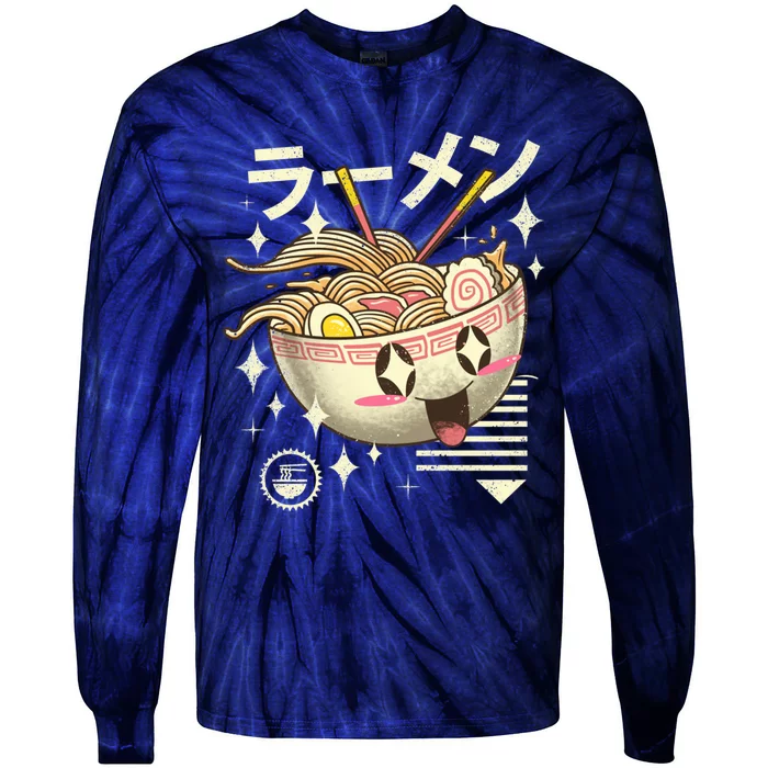 Kawaii Ramen Tie-Dye Long Sleeve Shirt