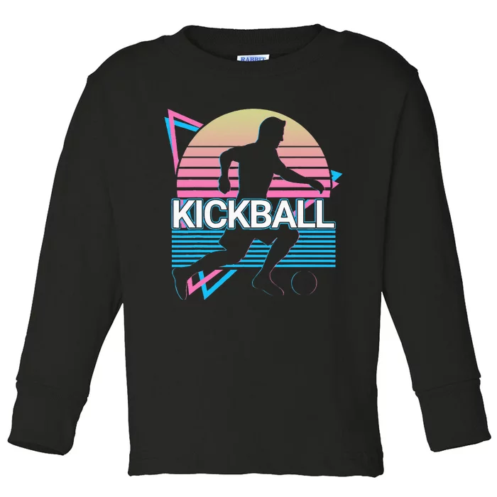 Kickball Retro Toddler Long Sleeve Shirt