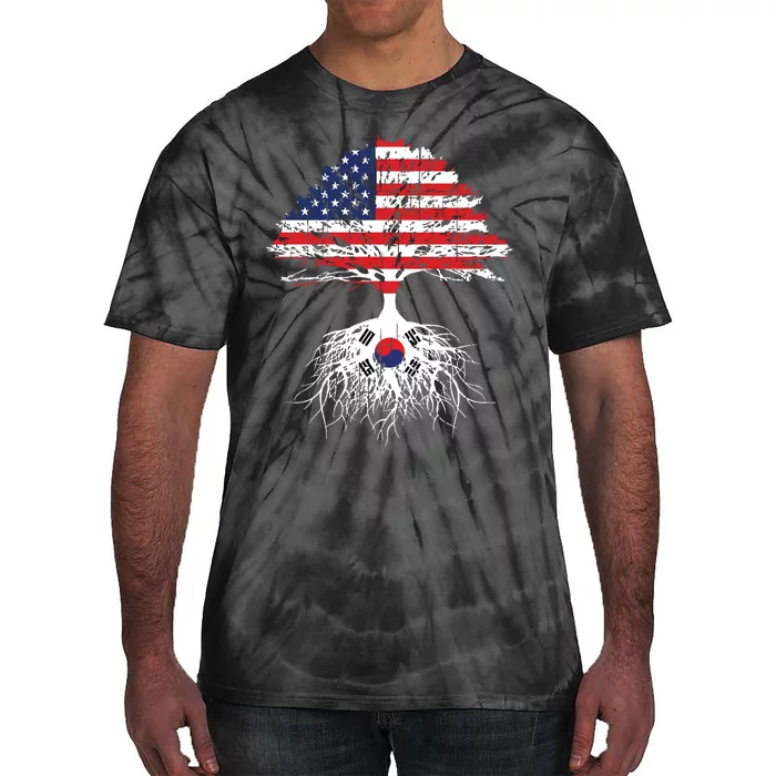 Korean Roots Korean American Korea Flag Men Women Tie-Dye T-Shirt