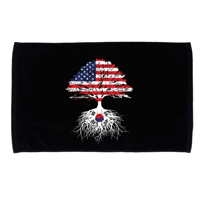 Korean Roots Korean American Korea Flag Men Women Microfiber Hand Towel