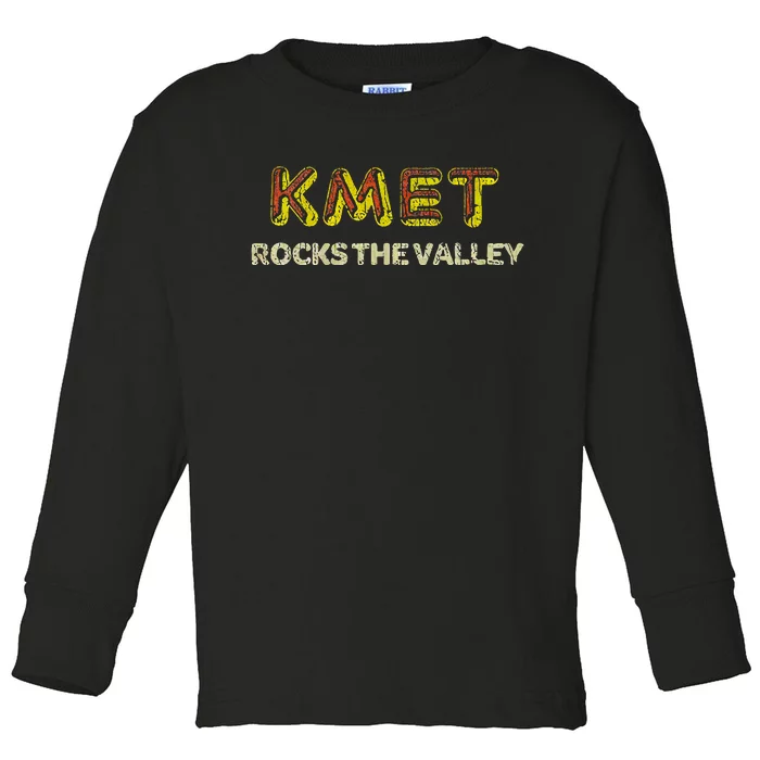 Kmet Radio Los Angeles Valley Retro Vintage Toddler Long Sleeve Shirt