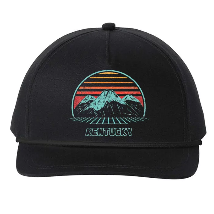 Kentucky Retro Mountain Hiking 80s Style Snapback Five-Panel Rope Hat