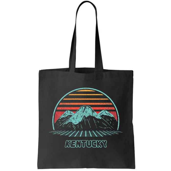 Kentucky Retro Mountain Hiking 80s Style Tote Bag