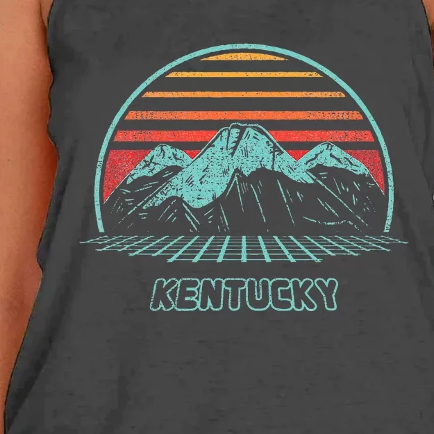 Kentucky Retro Mountain Hiking 80s Style Women's Knotted Racerback Tank