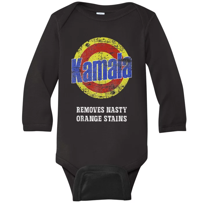 Kamala Removes Nasty Orange Stains Baby Long Sleeve Bodysuit