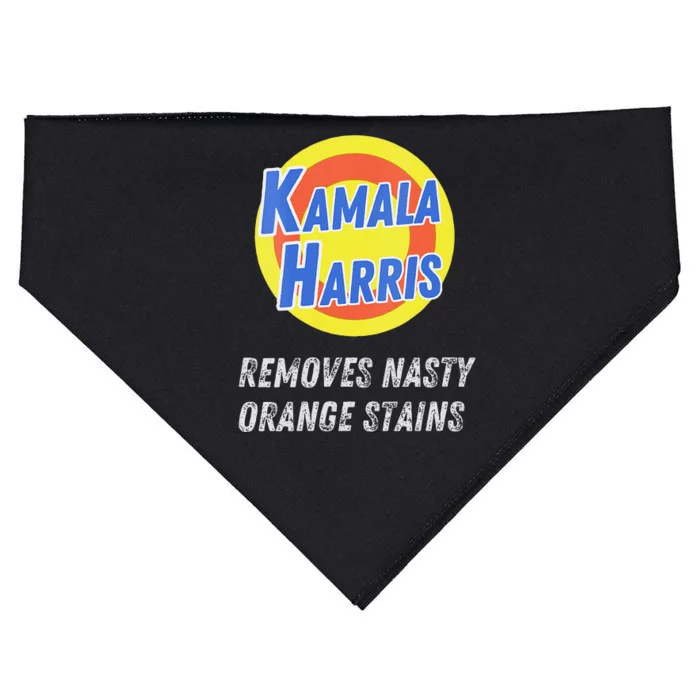 Kamala Removes Nasty Orange Stains Funny 2024 Political USA-Made Doggie Bandana