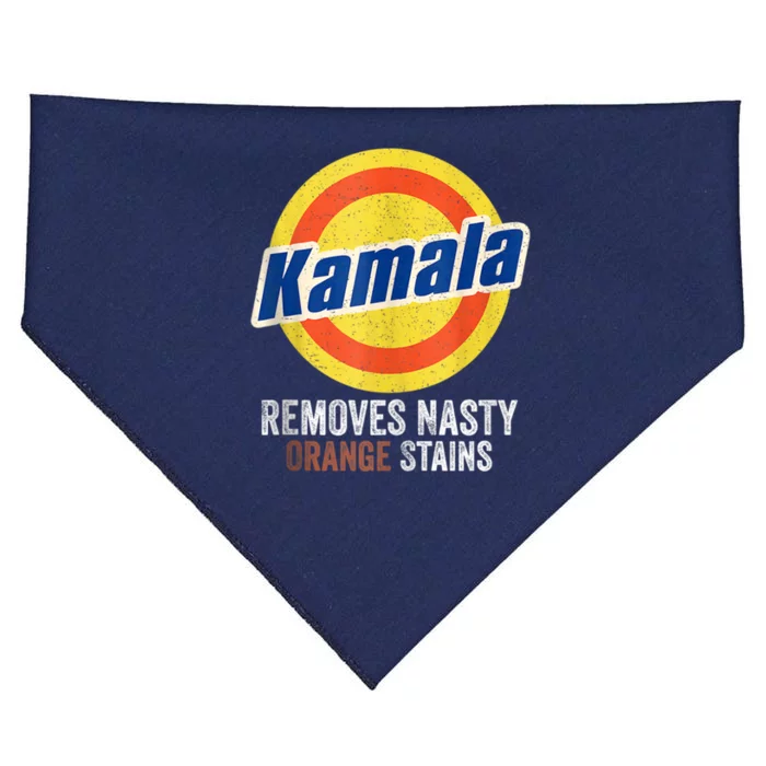 Kamala Removes Nasty Orange Stains Funny 2024 Political USA-Made Doggie Bandana