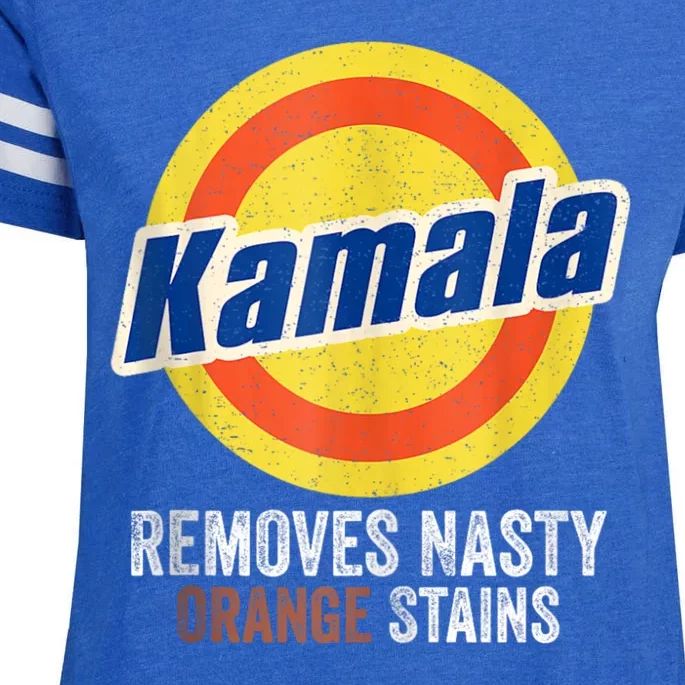 Kamala Removes Nasty Orange Stains Funny 2024 Political Enza Ladies Jersey Football T-Shirt