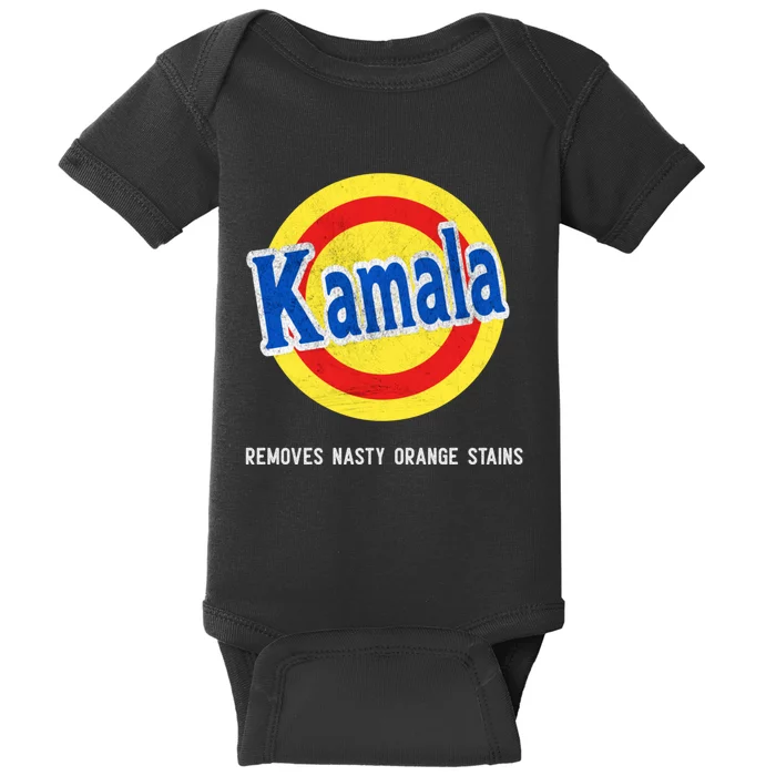 Kamala Removes Nasty Orange Stains Funny Baby Bodysuit