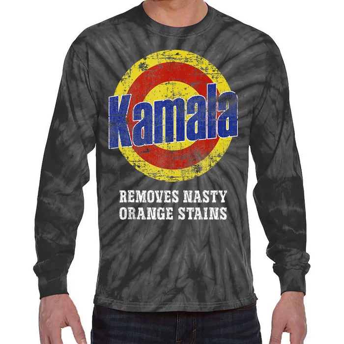 Kamala Removes Nasty Orange Stains Tie-Dye Long Sleeve Shirt