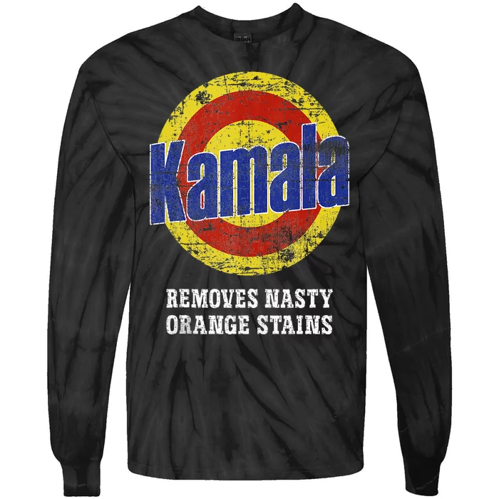 Kamala Removes Nasty Orange Stains Tie-Dye Long Sleeve Shirt