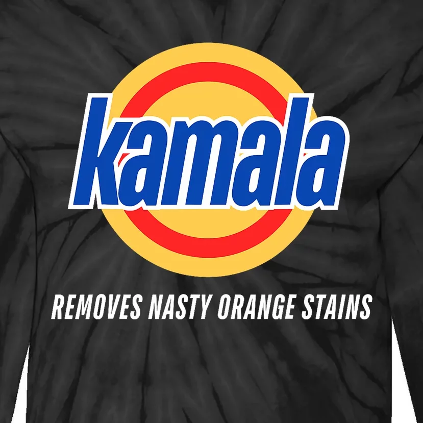 Kamala Removes Nasty Orange Stains Funny Tie-Dye Long Sleeve Shirt