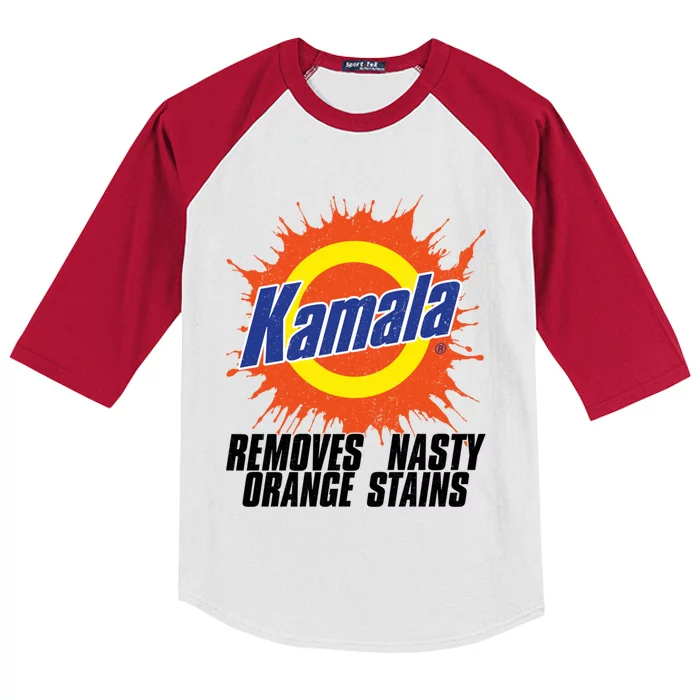 Kamala Removes Nasty Orange Stains Meaningful Gift Kids Colorblock Raglan Jersey