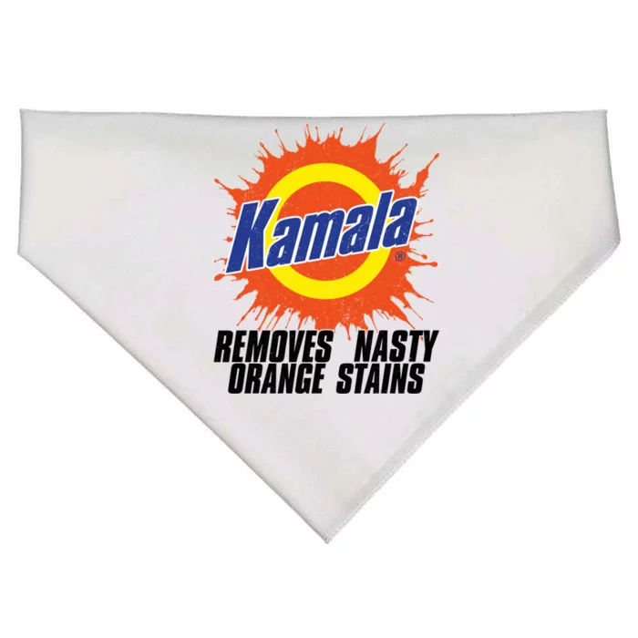 Kamala Removes Nasty Orange Stains Meaningful Gift USA-Made Doggie Bandana