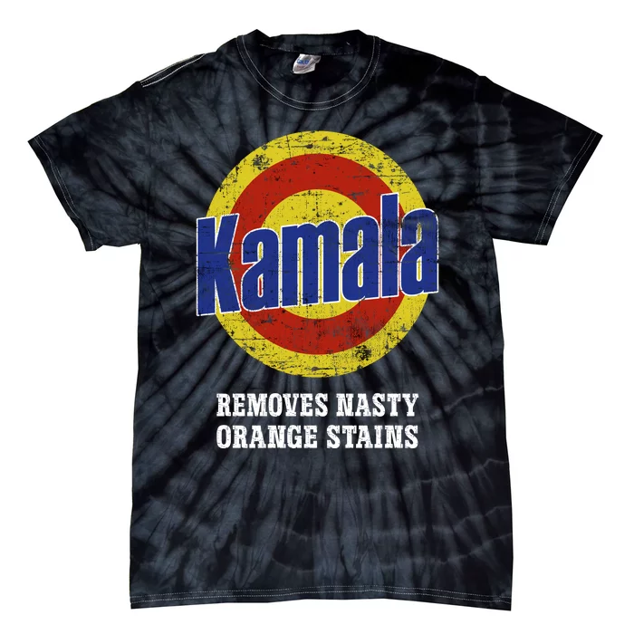 Kamala Removes Nasty Orange Stains Tie-Dye T-Shirt