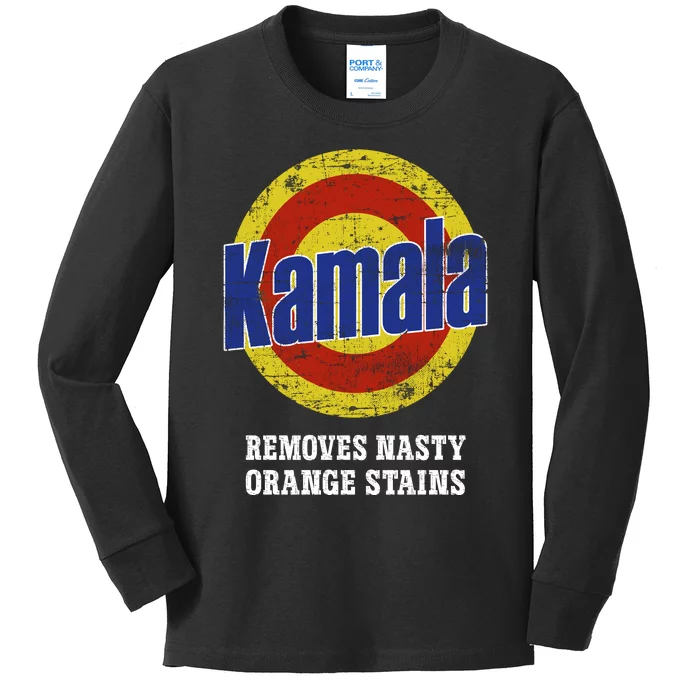 Kamala Removes Nasty Orange Stains Kids Long Sleeve Shirt