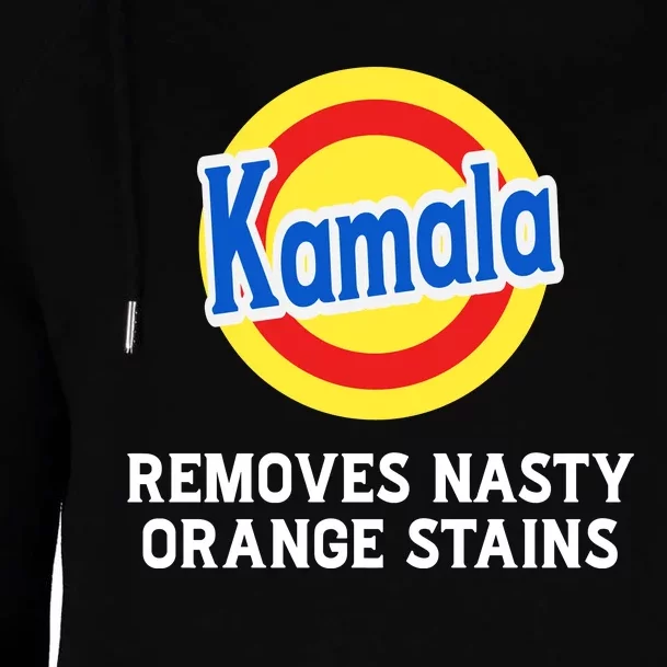 Kamala Removes Nasty Orange Stains Womens Funnel Neck Pullover Hood