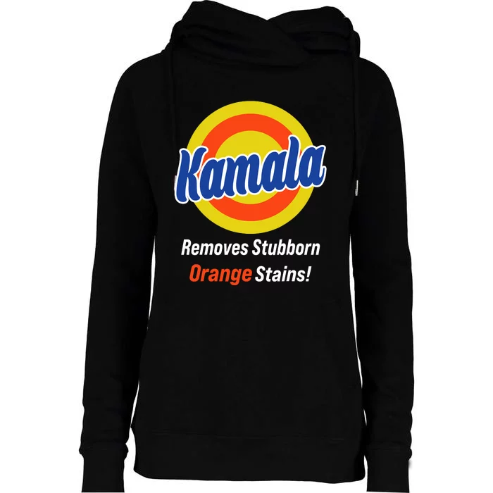 Kamala Removes Nasty Orange Stains Womens Funnel Neck Pullover Hood