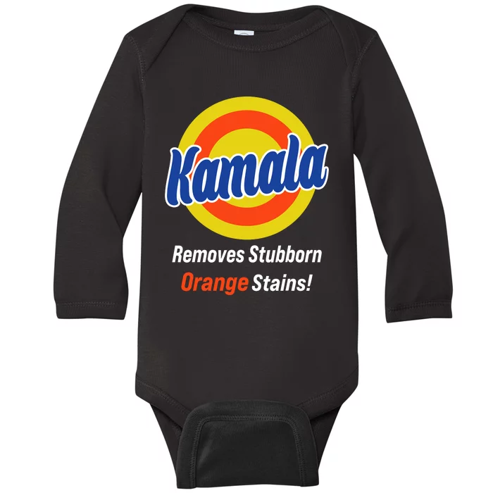 Kamala Removes Nasty Orange Stains Baby Long Sleeve Bodysuit